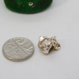Sterling Silver Sitting Elephant Charm Pendant Vintage c1970