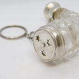 Victorian Sterling Silver Cut Glass Combination Scent Bottle Vinaigrette Antique