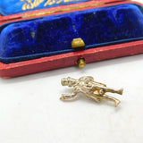 Sterling Silver Soapbox Gentleman Charm Pendant Vintage c1970