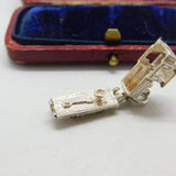 Sterling Silver Little Openable Steam Engine Charm Pendant Vintage c1970