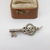 Sterling Silver 18th Birthday Key Charm Pendant Vintage c1970