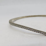 PANDORA Sterling Silver & Paste Set Wishbone Bangle Bracelet Vintage