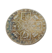 King George III .925 Silver Shilling Coin Antique 1787 Very Fine Condition