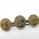 Georgian Regency Sterling Silver Carved Lava Cameo Brooch Antique c1830