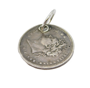 George IV Sterling Silver Maundy Two Pence Coin Charm Antique 1827