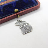 Sterling Silver State of Michigan USA Charm Pendant Vintage c1970