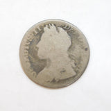 George II Silver Shilling Coin with Joseph Willmore Hallmark Antique c1800s