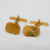 Art Deco Pair of 9ct Yellow Gold Child's Cufflinks Antique 1937 Birmingham