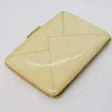 Art Deco Gold Plated Enamel Novelty Envelope Cigarette Case Antique c1940