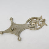 19th Century French Colonial Sterling Silver Cross Form Pendant Antique