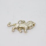 Sterling Silver Lion Charm Pendant Vintage c1970