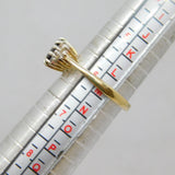 Gold On Sterling Silver Garnet & 12 Spinel Ring Modern c1990 Birmingham Size M