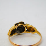 19th Century 15ct Gold, Turquoise & Pearl Floral Dress Ring Antique c1860s