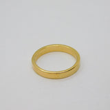Gold On Sterling Silver Minimalist Wedding Band Ring Modern c2000 Size L