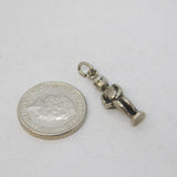 Sterling Silver Mannekin Pis Statue Charm Pendant Vintage c1970