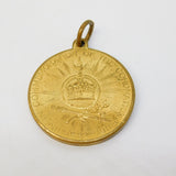 Gold Plated King George V & Queen Mary Coronation Medal Antique 1911