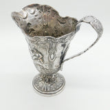 19th Century Large Dutch Silver Plated Tavern Scene Beer Ewer Antique c1820s