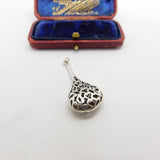 Sterling Silver Abstract Drop Charm Pendant Vintage c1970