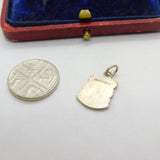 Sterling Silver and Enamel Wimborne Travel Shield Charm Pendant Vintage c1970