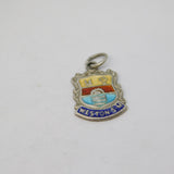 Sterling Silver Enamel Weston Super Mare Charm Pendant Vintage c1970