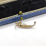 Sterling Silver Venetian Gondola Charm Pendant Vintage c1970