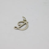 Sterling Silver Letter Initial D Charm Pendant Vintage c1970