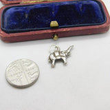 Sterling Silver Elephant Charm Pendant Vintage c1970