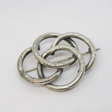 Victorian Sterling Silver Lovers Knot Sweetheart Brooch Antique c1860