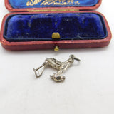 Sterling Silver Stork with the Baby Charm Pendant Vintage c1970