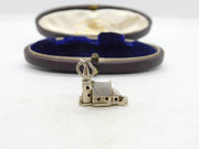Sterling Silver Wedding Day Couple in a Church Charm Pendant Vintage c1970