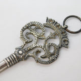 Georgian Scottish Sterling Silver Floral Presentation Key Antique 1830 Glasgow