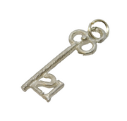 Sterling Silver 21st Birthday Key Charm Pendant Vintage c1970