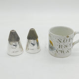 House of Lawrian Sterling Silver Modernist Salt & Pepper Shakers Vintage London