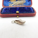 Sterling Silver Little Clog Charm Pendant Vintage c1970