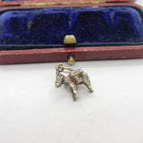 Sterling Silver Donkey Carrying Baskets Charm Pendant Vintage c1970
