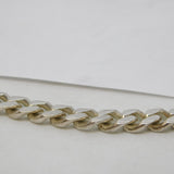 Sterling Silver Chunky Curb Link Chain Necklace Vintage c1970 48cm Length