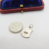 Sterling Silver and Enamel Dawlish Travel Shield Charm Pendant Vintage c1970