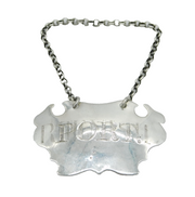 Sandylands Drinkwater George II Sterling Silver Port Decanter Label Antique