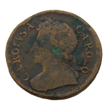 King Charles II Early Milled Farthing Coin Antique 1673 Fair Condition
