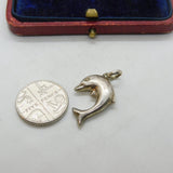 Sterling Silver Leaping Dolphin Charm Pendant Vintage c1970