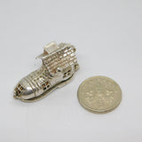 Sterling Silver "Old Woman That Lived In A Shoe" Charm Pendant Vintage c1970