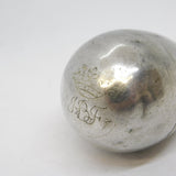 George III Sterling Silver Crested Egg Form Piercing Box Antique c1790