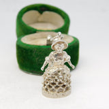Sterling Silver Edwardian Lady Charm Pendant Vintage c1970