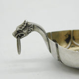 Norwegian Marius Hammer .830 Silver Viking Ship Salt Cellar Antique c1930s