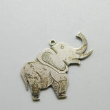 Sterling Silver Elephant Charm Pendant Vintage c1970