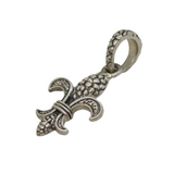 Sterling Silver Fleur des Lis Charm Pendant Vintage c1970s