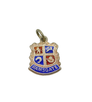Sterling Silver Ramsgate Enamel Shield Travel Souvenir Charm Vintage c1970s