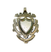 Sterling Silver Shield Form Fob Medal Antique 1909 Birmingham