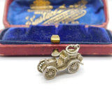 Sterling Silver Openable Motor Car Charm Pendant Vintage c1970