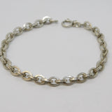 Italian .800 Standard Silver Curb Link Bracelet Vintage c1970 19cm Length